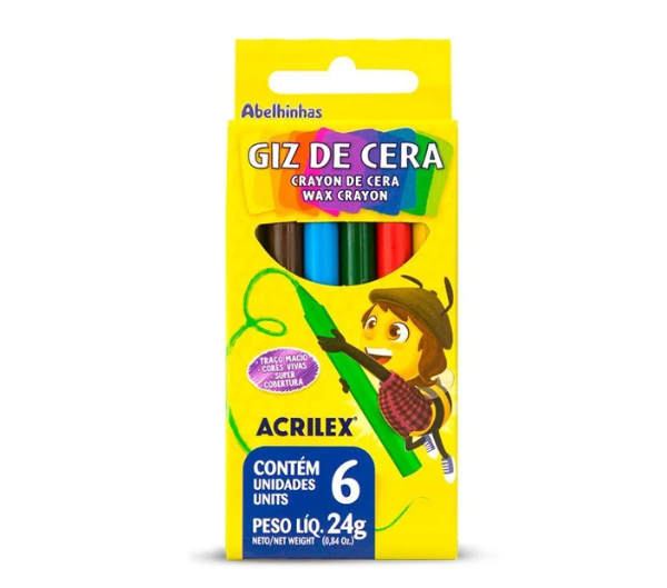Giz de Cera 6 Cores