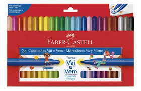 Canetinha Hidrográfica Vai e Vem 24 Cores Faber Castell
