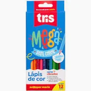 Lápis de Cor Triangular Mega Soft 12 Cores Tris