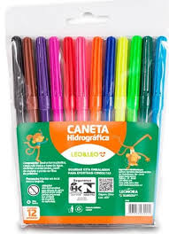 Canetinha Hidrográfica 12 Cores LeoLeo