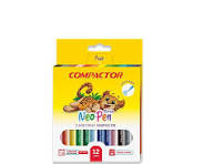 Canetinha Hidrográfica NeoPen Mirim Super Lavável 12 Cores Compactor