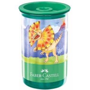 Apontador com Depósito Dino Cores Sortidas Faber Castell