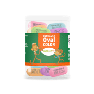 Borracha Oval Cores Sortidas LeoLeo