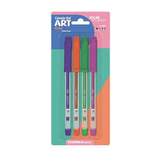 Caneta Esferográfica Art 1.0 Neon 4 Cores Jocar Office
