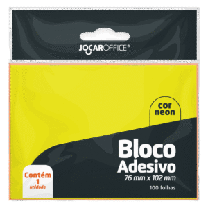 Bloco Adesivo Amarelo 76mmX102mm Jocar Office